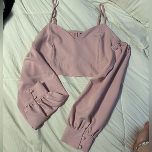 Forever 21 Pink Crop Top Fashionable Essential